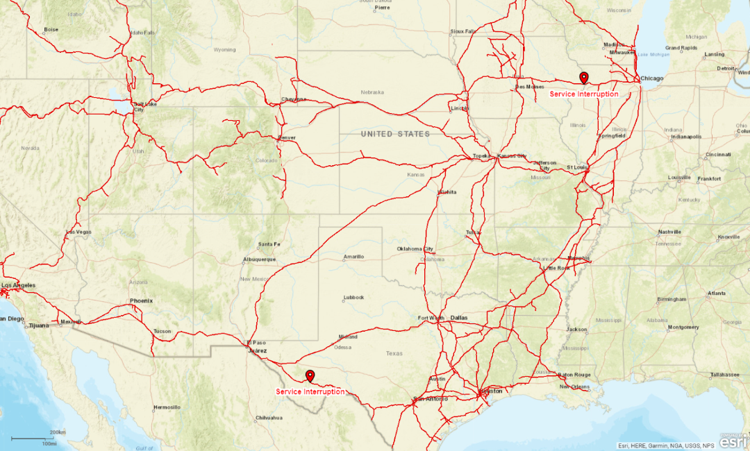 Medium Retina | Service Interruptions Impacting Operations in Iowa and Texas