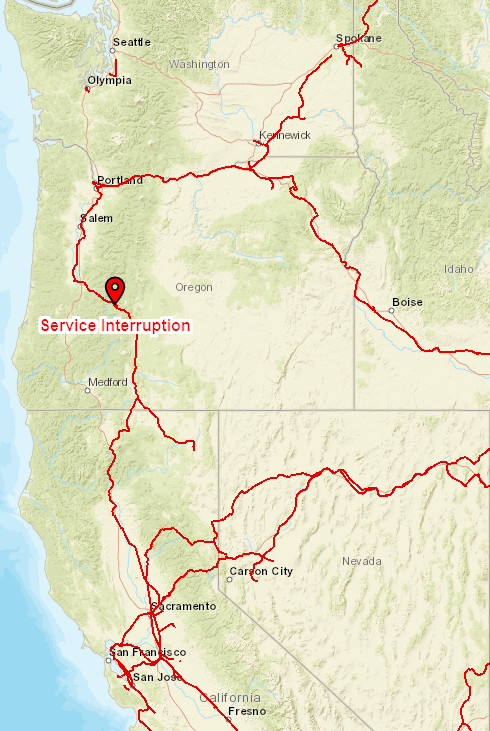 Medium Retina | Rail Operations Impacted by Oregon Wildfire