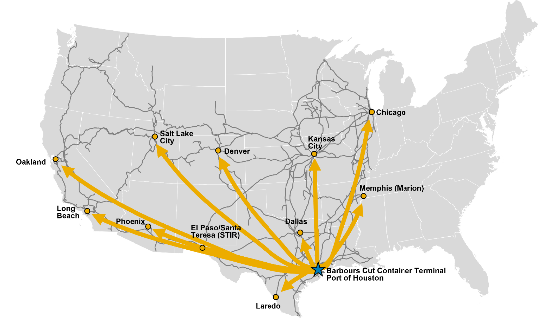 Expanded Port Houston On-Dock Rail Service