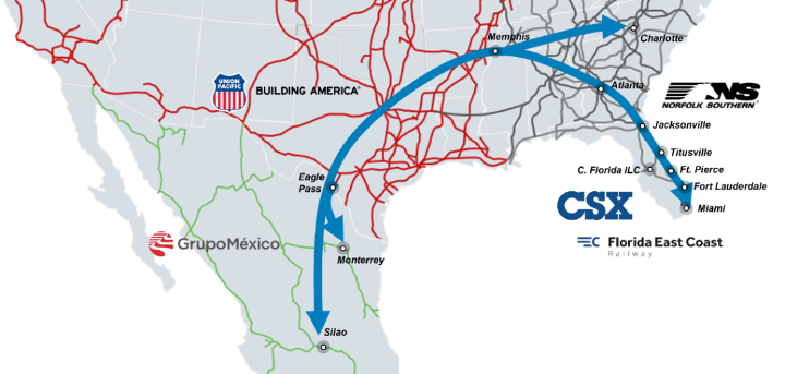Domestic Intermodal Services from Mexico to Southeast U.S. | M