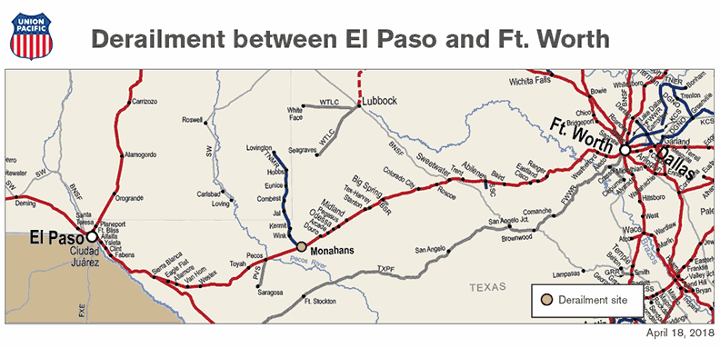 Medium | El Paso Derailment Map