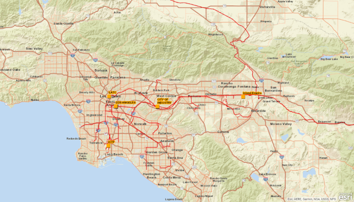 Medium | Intermodal Terminal Map S. California