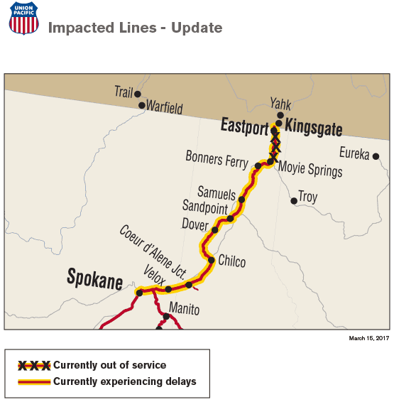 Original | Spokane to Eastport Map