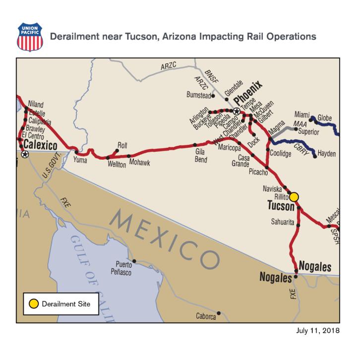 Union Pacific Tucson Service Unit track chart 2002 PDF on CD RailfanDepot
