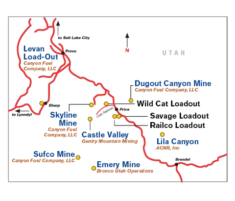 Small | Utah Coal Map