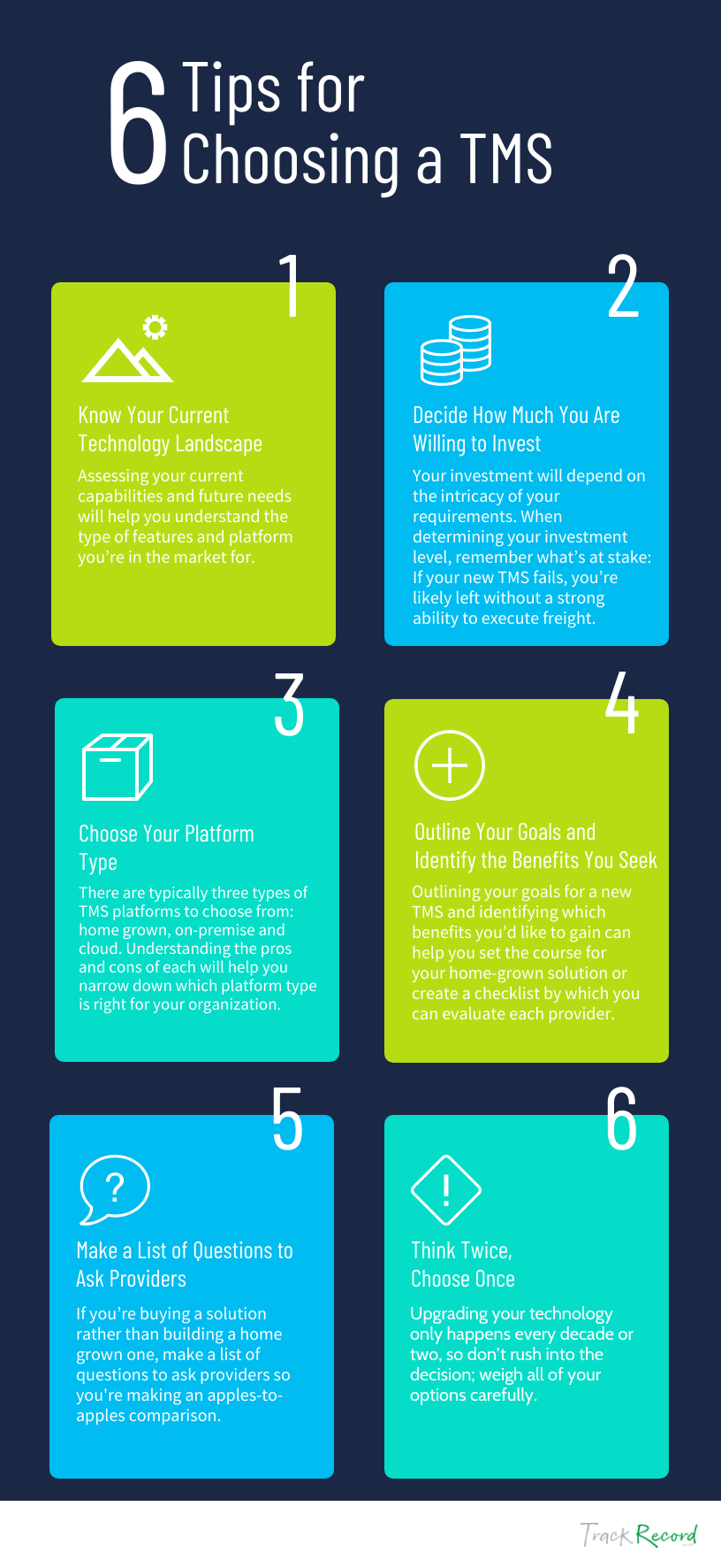 Tips for Choosing a TMS Infographic