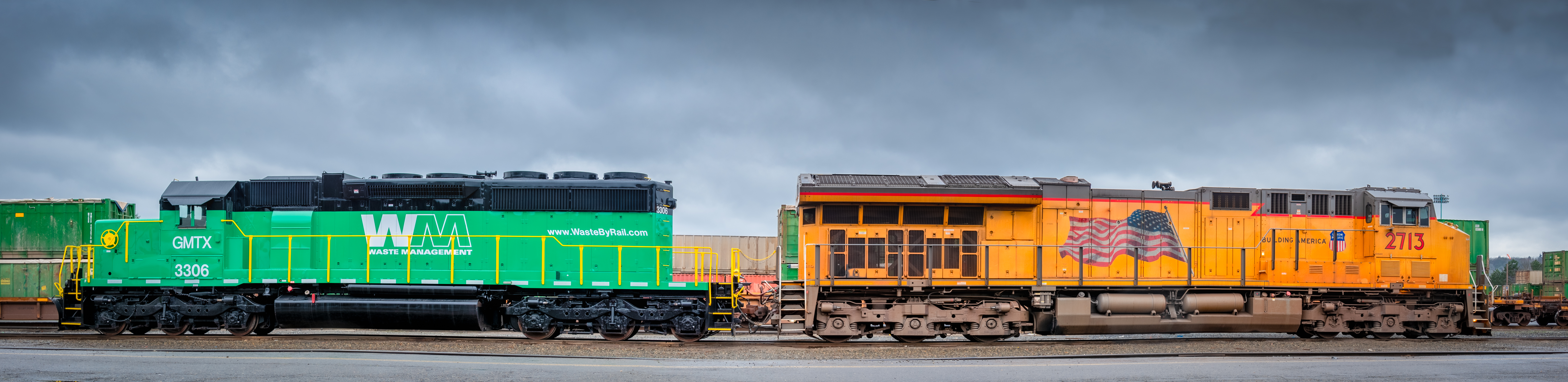 Waste Management UP Locomotives