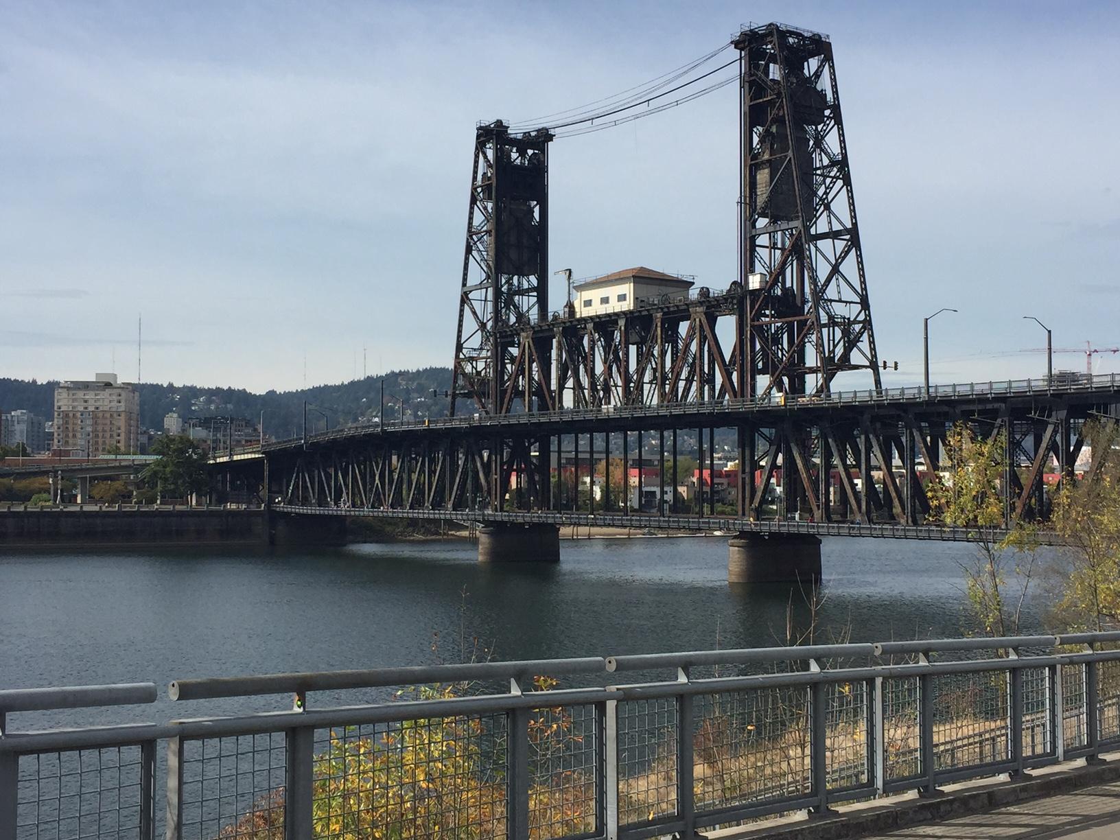 Steel bridge in Portland, Oregon.