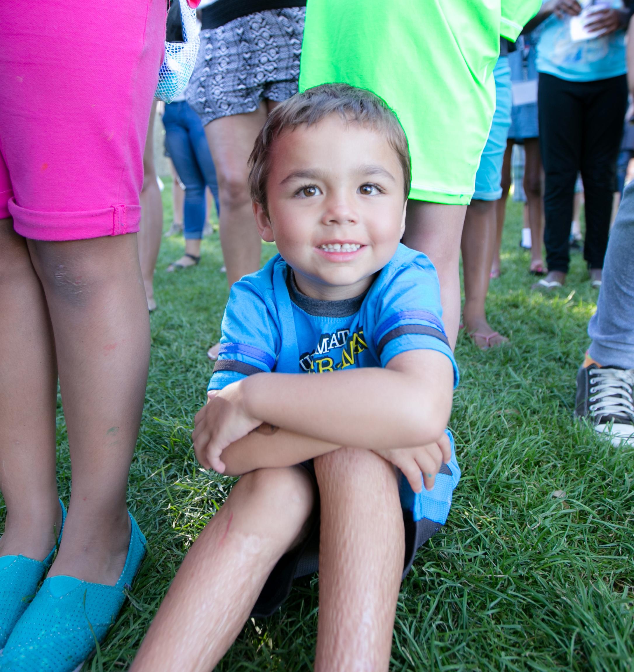 5-year-old Freddie, a camp attendee.