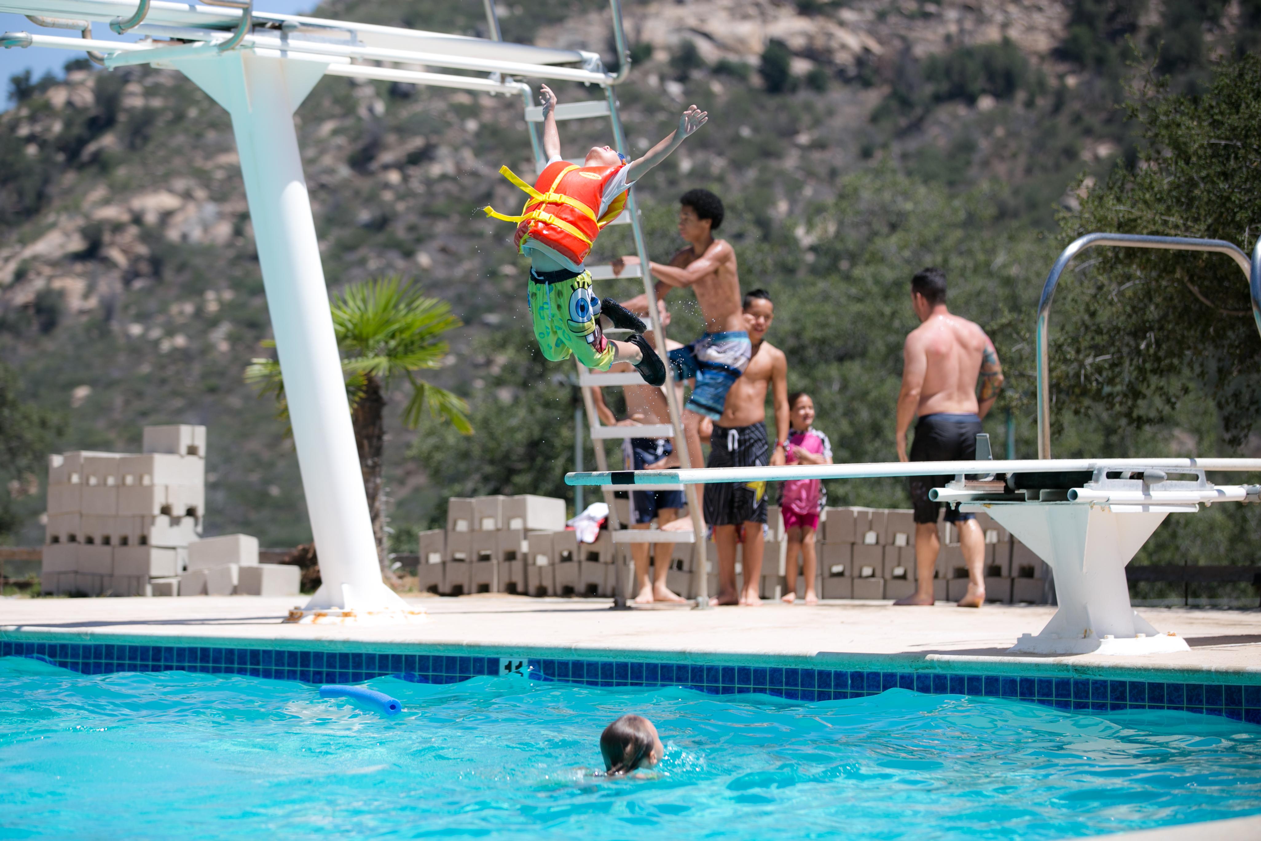 Swimming pool at Camp Beyond the Scars offers exercise and fun.