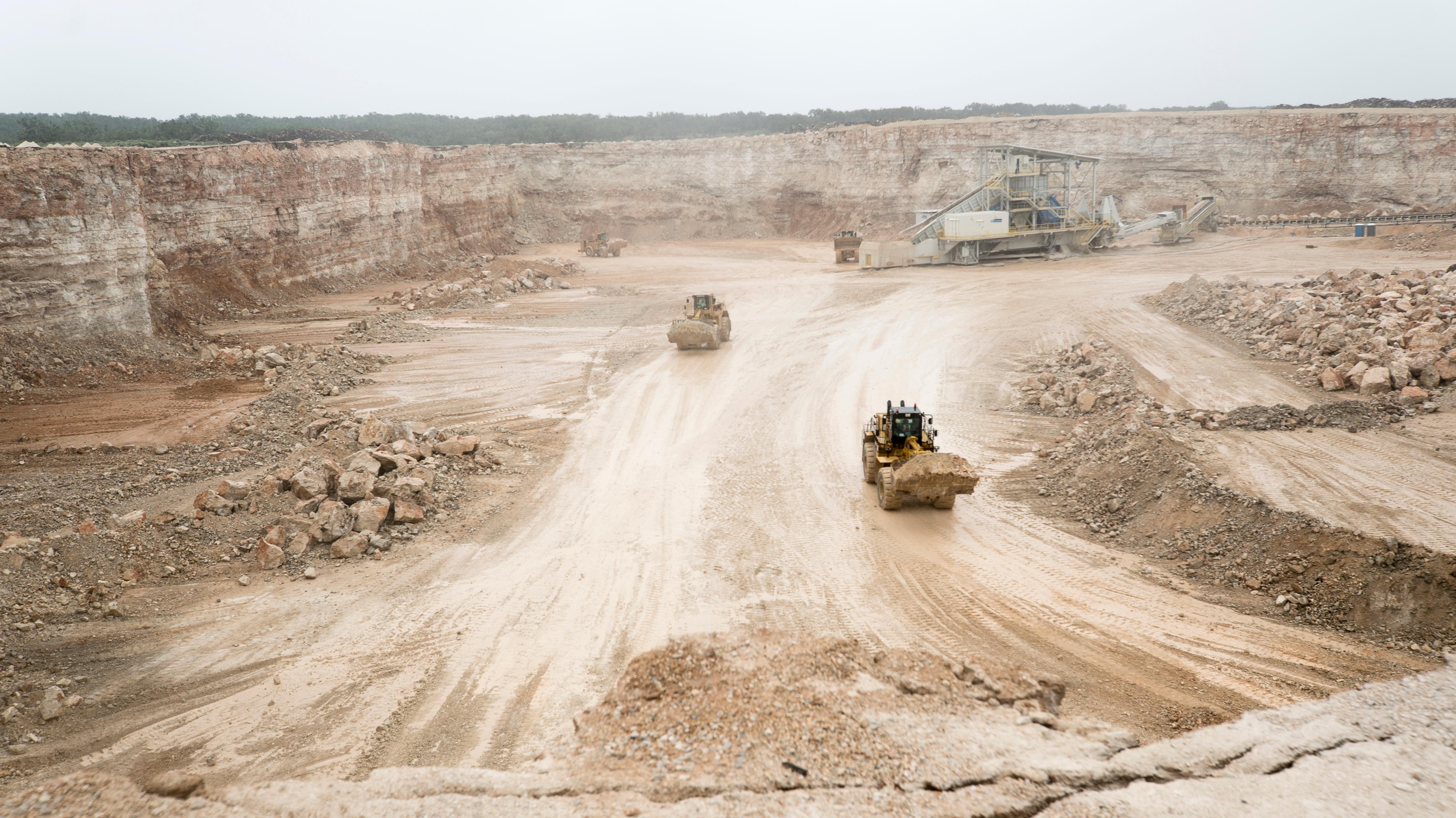 Medina Rock and Rail rock quarry from above.