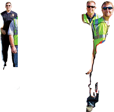 Employees in the very back