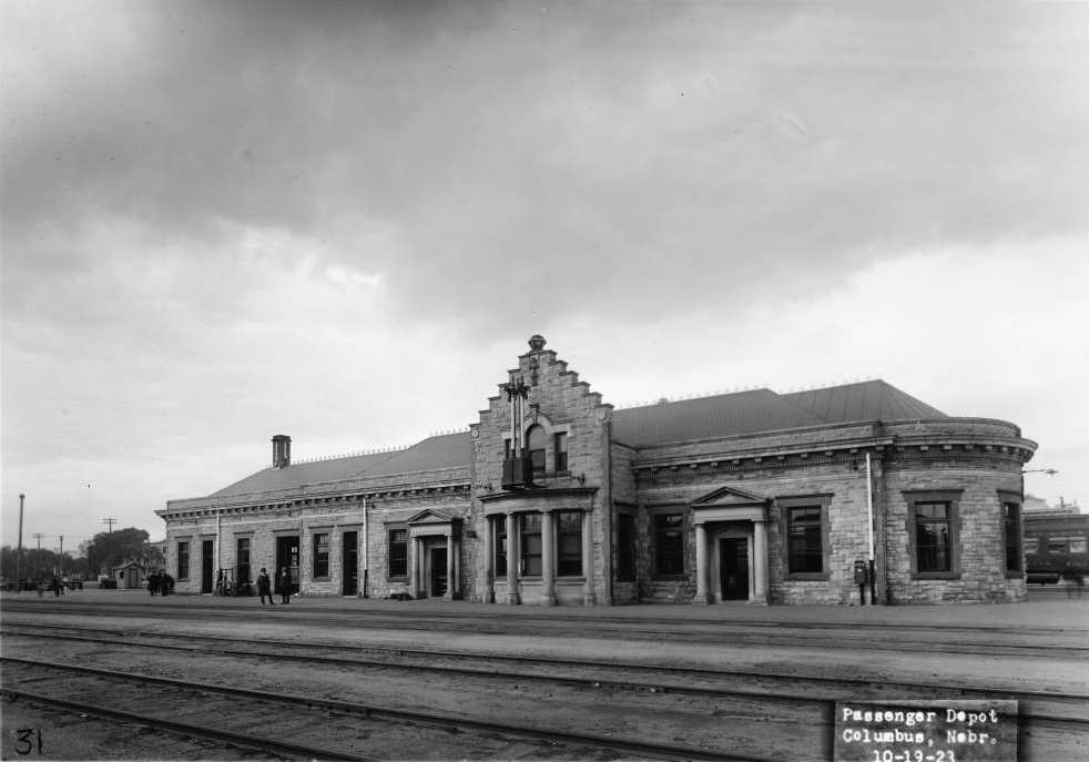 Union Pacific passenger station at Columbus, Nebraska