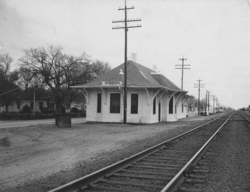 Photograph of the Union Pacific depot in Gibbon, Nebraska