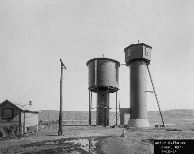 A Kennicott type water softener system at Hanna Wyoming