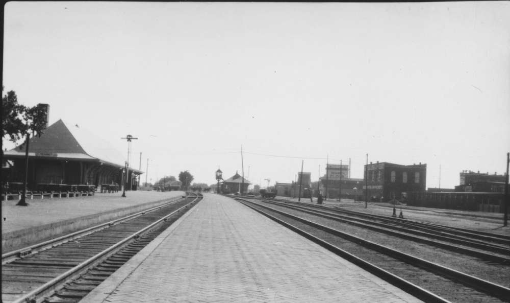 Photograph looking east from the platform at Kearney, Nebraska
