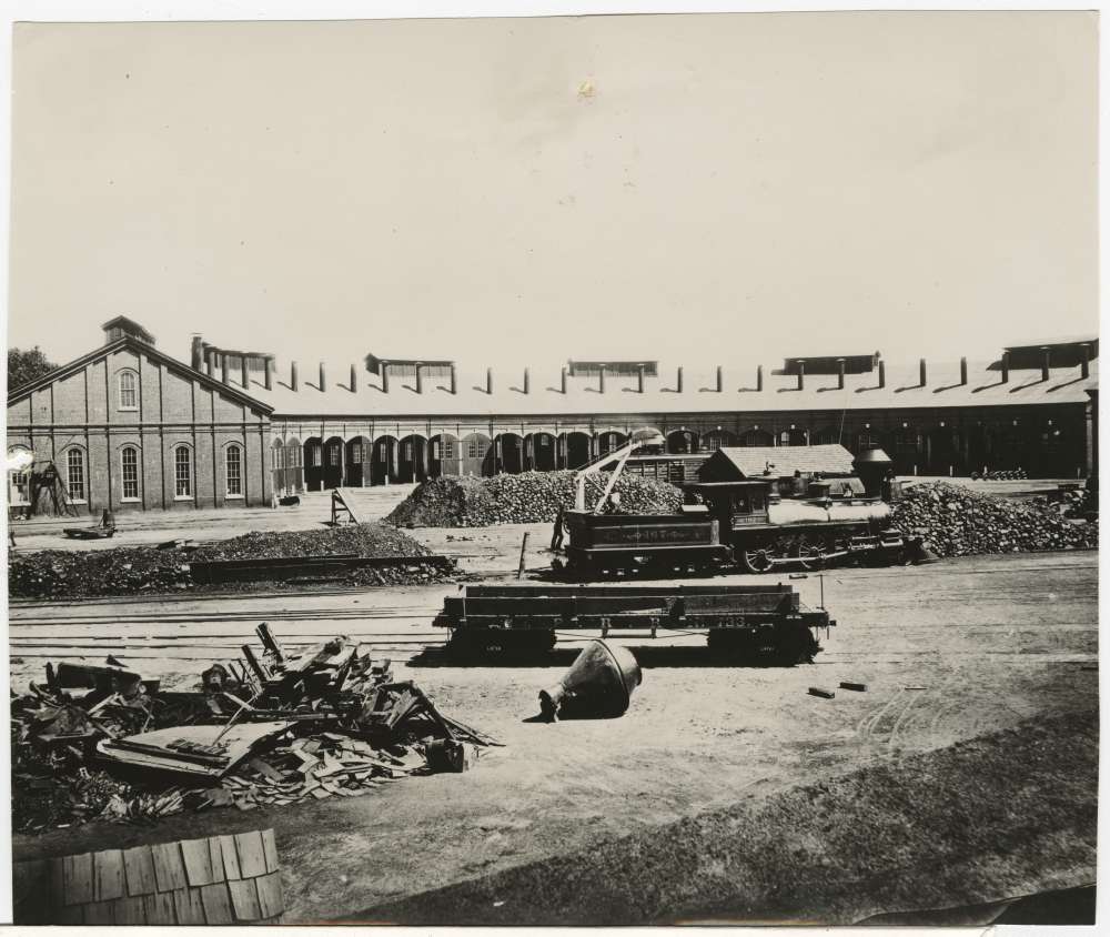 Shops at Sacramento, California, in 1872