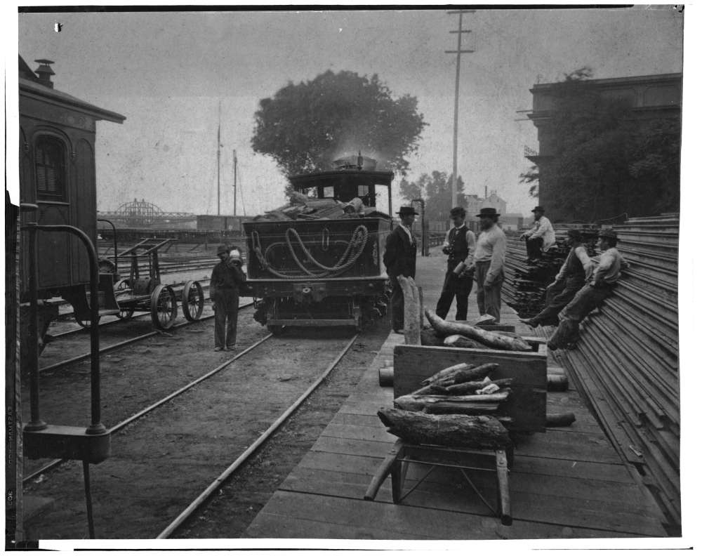 Shops at Sacramento, California, in 1872