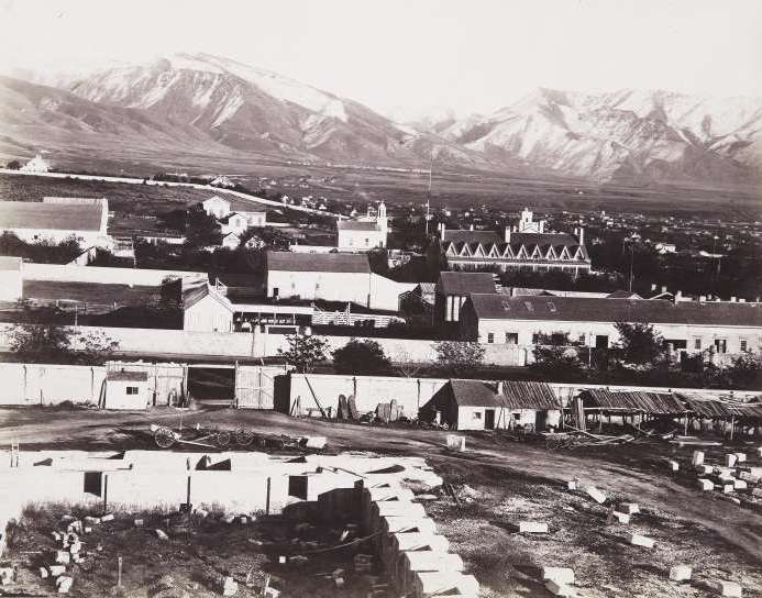 Andrew J. Russell imperial print, Salt Lake City, Utah, panoramic