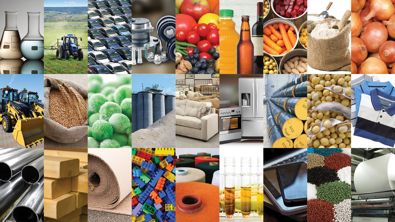 You can ship from raw materials to component parts to finished goods.