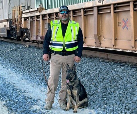 Union Pacific Special Agent and K-9 Helper